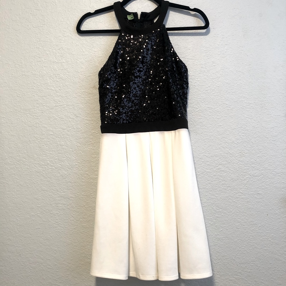 B. DARLIN sequin halter top event dress